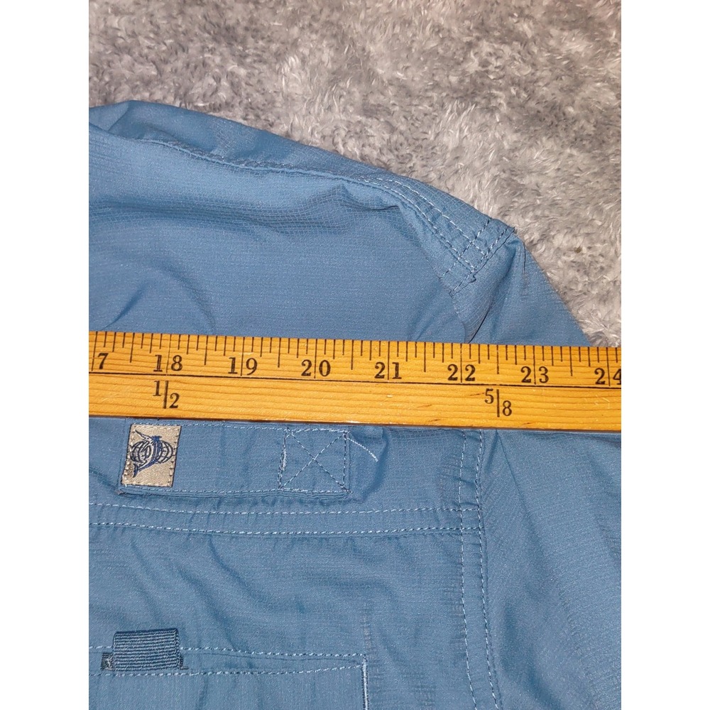 Reel Legends Fishing Shirt Vented Long Sleeve Button Up XXL Blue Outdoor Preppy - Picture 5 of 7